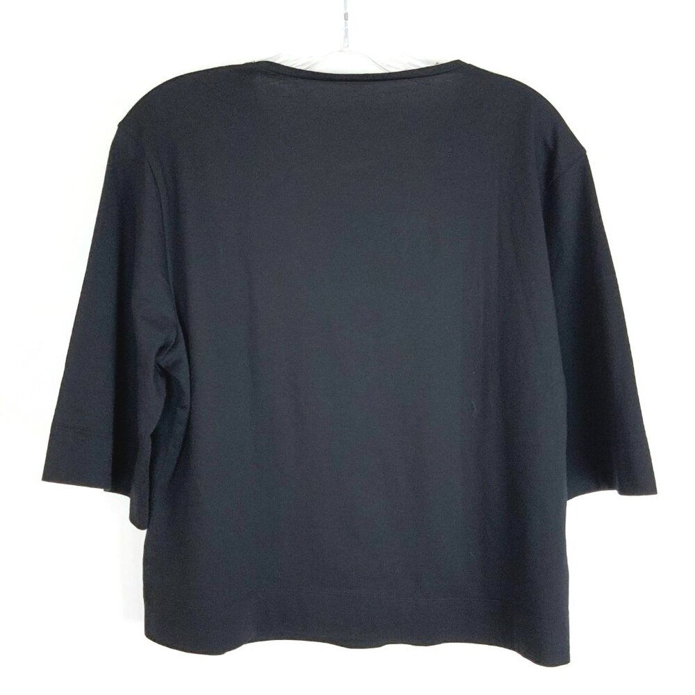 New Sisley Women's Black T-Shirt Floral Print Sz M - Picture 9 of 16